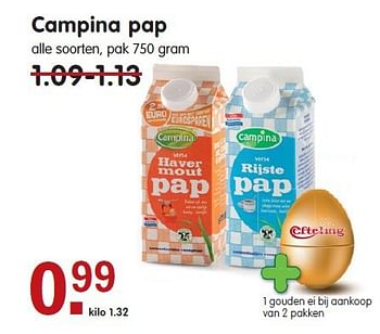 Aanbiedingen Campina pap - Campina - Geldig van 02/11/2014 tot 08/11/2014 bij Em-té