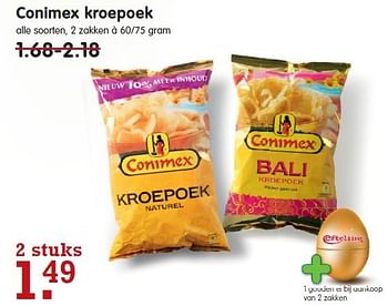 Aanbiedingen Conimex kroepoek - Conimex - Geldig van 02/11/2014 tot 08/11/2014 bij Em-té