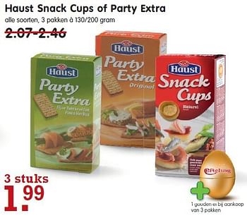 Aanbiedingen Haust snack cups of party extra - Haust - Geldig van 02/11/2014 tot 08/11/2014 bij Em-té