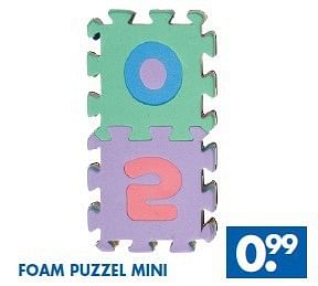 Aanbiedingen Foam puzzel mini - Huismerk - Zeeman  - Geldig van 01/11/2014 tot 15/11/2014 bij Zeeman