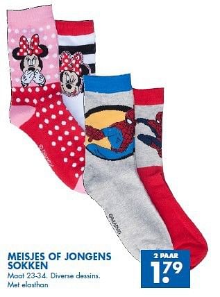 Aanbiedingen Meisjes of jongens sokken - Disney - Geldig van 01/11/2014 tot 15/11/2014 bij Zeeman