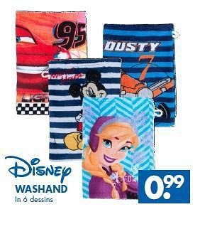 Aanbiedingen Washand - Disney - Geldig van 01/11/2014 tot 15/11/2014 bij Zeeman