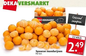 Aanbiedingen Spaanse mandarijnen - Huismerk - Deka Markt - Geldig van 02/11/2014 tot 08/11/2014 bij Deka Markt