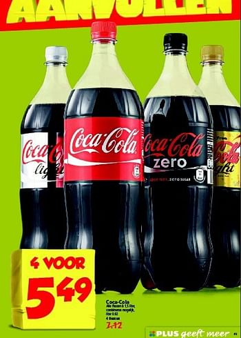 Aanbiedingen Coca-cola - Coca Cola - Geldig van 02/11/2014 tot 08/11/2014 bij Plus