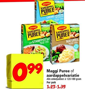 Aanbiedingen Maggi puree of aardappelvariatie - MAGGI - Geldig van 02/11/2014 tot 08/11/2014 bij Plus