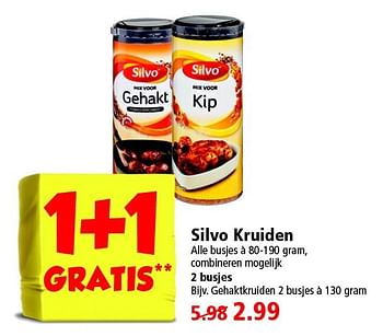 Aanbiedingen Silvo kruiden - Silvo - Geldig van 02/11/2014 tot 08/11/2014 bij Plus