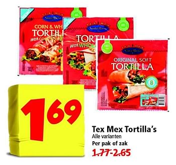 Aanbiedingen Tex mex tortilla`s - Santa Maria - Geldig van 02/11/2014 tot 08/11/2014 bij Plus