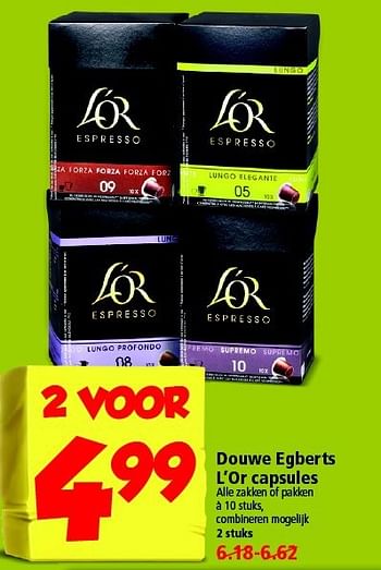 Aanbiedingen Douwe egberts l`or capsules - Douwe Egberts - Geldig van 02/11/2014 tot 08/11/2014 bij Plus