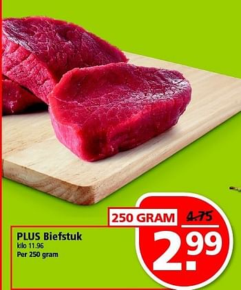 Aanbiedingen Plus biefstuk - Huismerk - Plus - Geldig van 02/11/2014 tot 08/11/2014 bij Plus