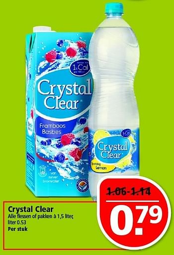 Aanbiedingen Crystal clear - Crystal Clear - Geldig van 02/11/2014 tot 08/11/2014 bij Plus