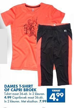 Aanbiedingen Dames t-shirt of capri broek - Huismerk - Zeeman  - Geldig van 16/08/2014 tot 29/08/2014 bij Zeeman