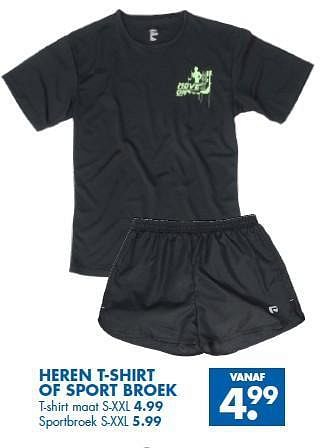 Aanbiedingen Heren t-shirt of sport broek - Huismerk - Zeeman  - Geldig van 16/08/2014 tot 29/08/2014 bij Zeeman