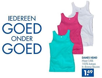Aanbiedingen Dames hemd - Huismerk - Zeeman  - Geldig van 30/08/2014 tot 13/09/2014 bij Zeeman