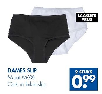 Aanbiedingen Dames slip - Huismerk - Zeeman  - Geldig van 30/08/2014 tot 13/09/2014 bij Zeeman