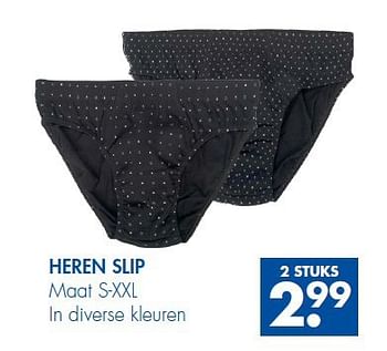 Aanbiedingen Heren slip - Huismerk - Zeeman  - Geldig van 30/08/2014 tot 13/09/2014 bij Zeeman