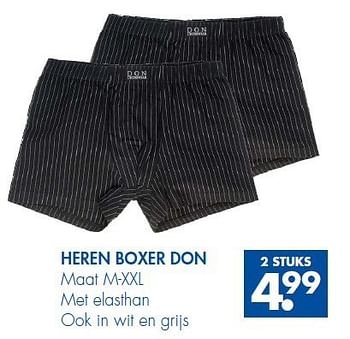 Aanbiedingen Heren boxer don - Huismerk - Zeeman  - Geldig van 30/08/2014 tot 13/09/2014 bij Zeeman