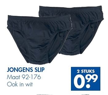 Aanbiedingen Jongens slip - Huismerk - Zeeman  - Geldig van 30/08/2014 tot 13/09/2014 bij Zeeman