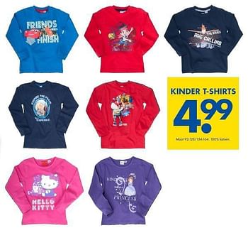 Aanbiedingen Kinder t-shirts - Disney - Geldig van 20/09/2014 tot 04/10/2014 bij Zeeman