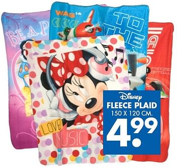 Aanbiedingen Fleece plaid - Disney - Geldig van 20/09/2014 tot 04/10/2014 bij Zeeman