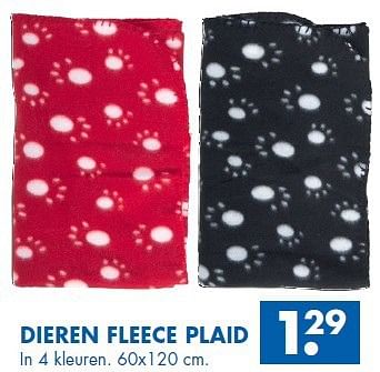 Aanbiedingen Dieren fleece plaid - Huismerk - Zeeman  - Geldig van 20/09/2014 tot 04/10/2014 bij Zeeman