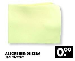 Aanbiedingen Absorberende zeem - Huismerk - Zeeman  - Geldig van 27/09/2014 tot 11/10/2014 bij Zeeman