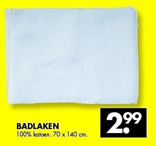 Aanbiedingen Badlaken - Huismerk - Zeeman  - Geldig van 27/09/2014 tot 11/10/2014 bij Zeeman