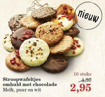 Aanbiedingen Stroopwafeltjes omhuld met chocolade - Huismerk - Vroom &amp; Dreesman - Geldig van 25/09/2014 tot 12/10/2014 bij Vroom & Dreesman