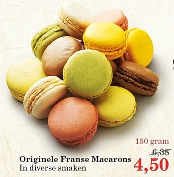 Aanbiedingen Originele franse macarons - Huismerk - Vroom &amp; Dreesman - Geldig van 25/09/2014 tot 12/10/2014 bij Vroom & Dreesman