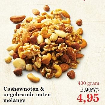 Aanbiedingen Cashewnoten + ongebrande noten melange - Huismerk - Vroom &amp; Dreesman - Geldig van 25/09/2014 tot 12/10/2014 bij Vroom & Dreesman