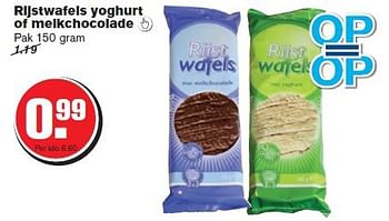 Aanbiedingen Rijstwafels yoghurt of melkchocolade - Huismerk - Hoogvliet - Geldig van 29/10/2014 tot 04/11/2014 bij Hoogvliet