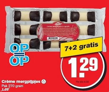Aanbiedingen Crème mergpijpjes  - Huismerk - Hoogvliet - Geldig van 29/10/2014 tot 04/11/2014 bij Hoogvliet