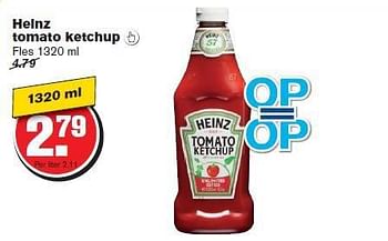 Aanbiedingen Heinz tomato ketchup - Heinz - Geldig van 29/10/2014 tot 04/11/2014 bij Hoogvliet