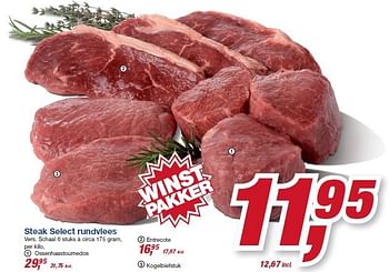 Aanbiedingen Steak select rundvlees - Huismerk - Makro - Geldig van 22/10/2014 tot 04/11/2014 bij Makro