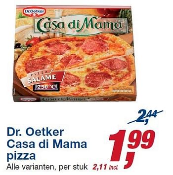 Aanbiedingen Dr. oetker casa di mama pizza - Dr. Oetker - Geldig van 22/10/2014 tot 04/11/2014 bij Makro