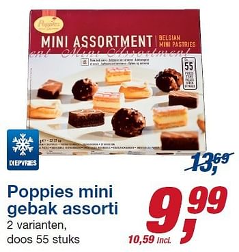 Aanbiedingen Poppies mini gebak assorti - Poppies - Geldig van 22/10/2014 tot 04/11/2014 bij Makro