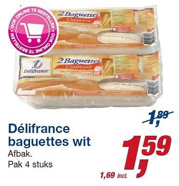 Aanbiedingen Délifrance baguettes wit - Delifrance - Geldig van 22/10/2014 tot 04/11/2014 bij Makro