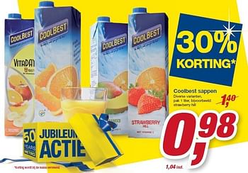 Aanbiedingen Coolbest sappen - Coolbest - Geldig van 22/10/2014 tot 04/11/2014 bij Makro