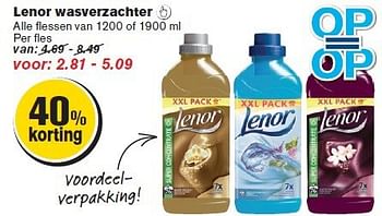 Aanbiedingen Lenor wasverzachter  - Lenor - Geldig van 29/10/2014 tot 04/11/2014 bij Hoogvliet