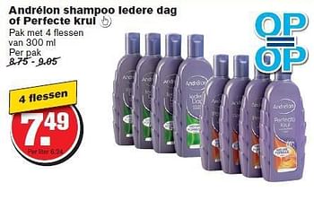 Aanbiedingen Andrélon shampoo iedere dag of perfecte krul  - Andrelon - Geldig van 29/10/2014 tot 04/11/2014 bij Hoogvliet