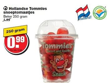 Aanbiedingen Hollandse tommies snoeptomaatjes - Tommies - Geldig van 29/10/2014 tot 04/11/2014 bij Hoogvliet