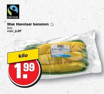 Aanbiedingen Max havelaar bananen  - Max Havelaar - Geldig van 29/10/2014 tot 04/11/2014 bij Hoogvliet