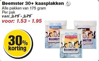 Aanbiedingen Beemster 30+ kaasplakken  - Beemster - Geldig van 29/10/2014 tot 04/11/2014 bij Hoogvliet