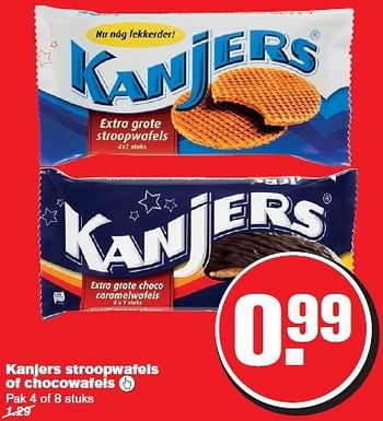 Aanbiedingen Kanjers stroopwafels of chocowafels - Kanjers - Geldig van 29/10/2014 tot 04/11/2014 bij Hoogvliet