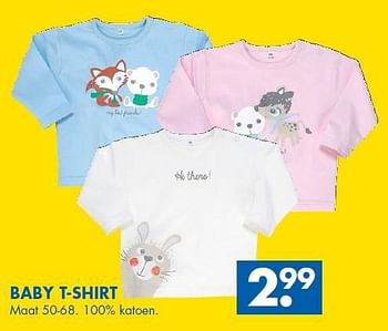 Aanbiedingen Baby t-shirt - Huismerk - Zeeman  - Geldig van 25/10/2014 tot 08/11/2014 bij Zeeman