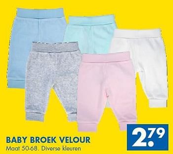 Aanbiedingen Baby broek velour - Huismerk - Zeeman  - Geldig van 25/10/2014 tot 08/11/2014 bij Zeeman