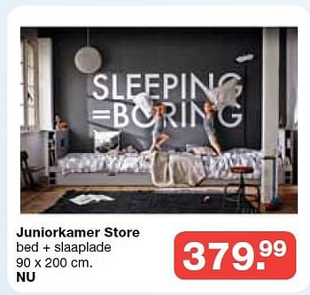 Aanbiedingen Juniorkamer store bed + slaaplade - Huismerk - Baby &amp; Tiener Megastore - Geldig van 19/10/2014 tot 09/11/2014 bij Baby & Tiener Megastore