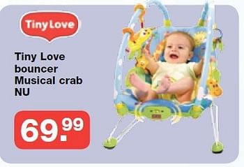 Aanbiedingen Tiny love bouncer musical crab - Tiny Love - Geldig van 19/10/2014 tot 09/11/2014 bij Baby & Tiener Megastore