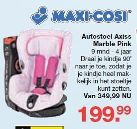 Aanbiedingen Maxi-cosi autostoel axiss marble pink - Maxi-cosi - Geldig van 19/10/2014 tot 09/11/2014 bij Baby & Tiener Megastore