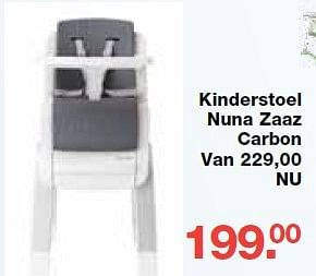 Aanbiedingen Kinderstoel nuna zaaz carbon - Huismerk - Baby &amp; Tiener Megastore - Geldig van 19/10/2014 tot 09/11/2014 bij Baby & Tiener Megastore