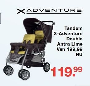 Aanbiedingen Tandem x-adventure double antra lime - Xadventure - Geldig van 19/10/2014 tot 09/11/2014 bij Baby & Tiener Megastore